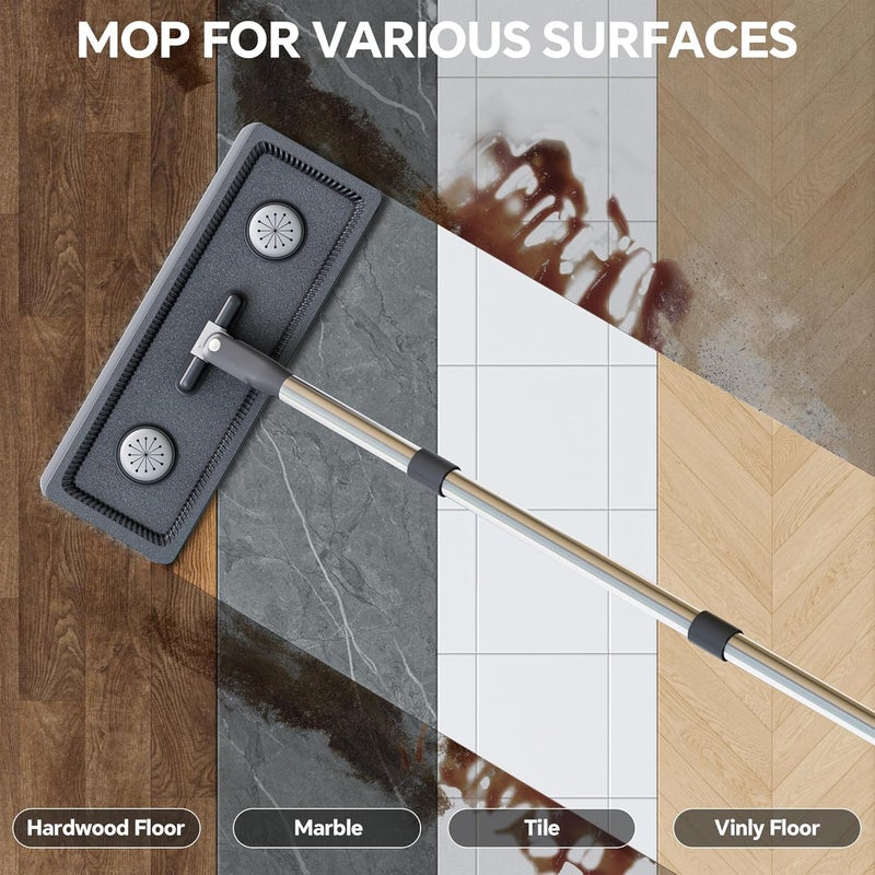 POPMOP Store Compact Floor Mop and Bucket - Flat Mop and Bucket with Wringer Set Hands Free | Wet Dry Mop for Apartment, Tiny Home, RV, Windows, Wall, Hardwood, Vinyl, Floor with 6 Microfiber Cloths - Image 5